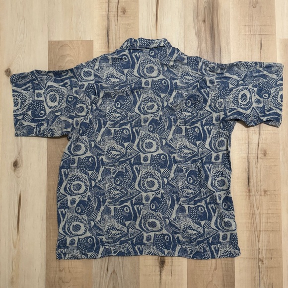 Patagonia Dreamtime Shirt Button Up Polo Blue Organic Cotton XL - Picture 7 of 9